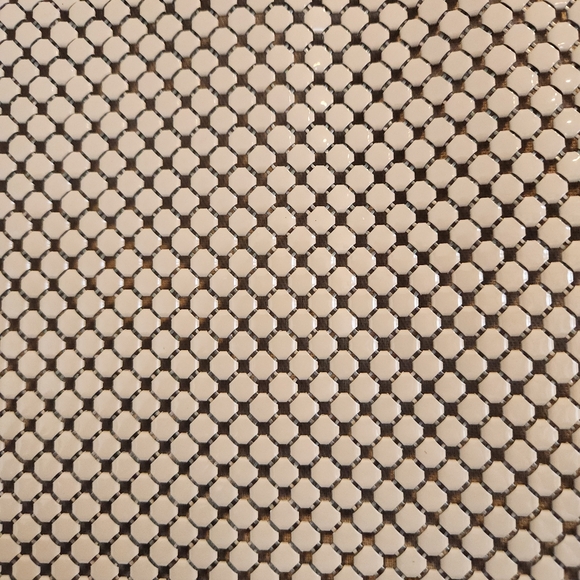 Vintage Whiting And Davis Metal Mesh Taupe Crossbody Bag - Picture 3 of 4